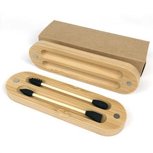 Carregar imagem no visualizador da galeria, Hisopos (cotonetes) de bambú reutilizables Negro Accesorios