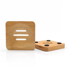 Carregar imagem no visualizador da galeria, Jaboneras de Bambú Jabonera Cuadrada 8x8 cm Accesorios