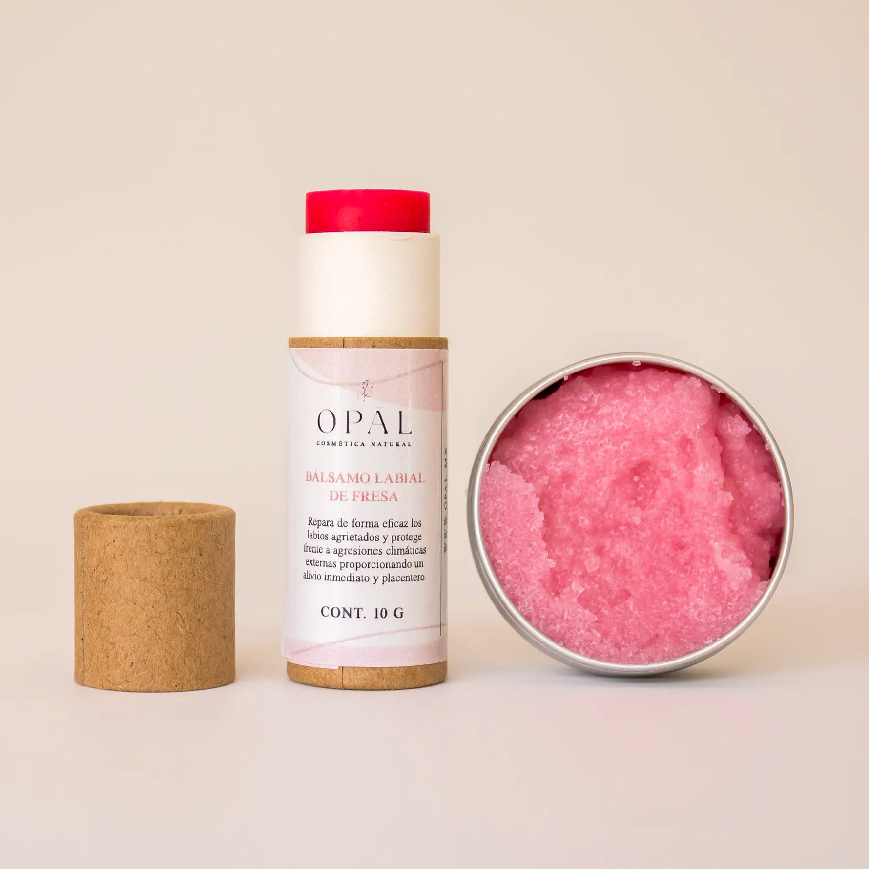 Balsamo Labial y Exfoliante de Fresa