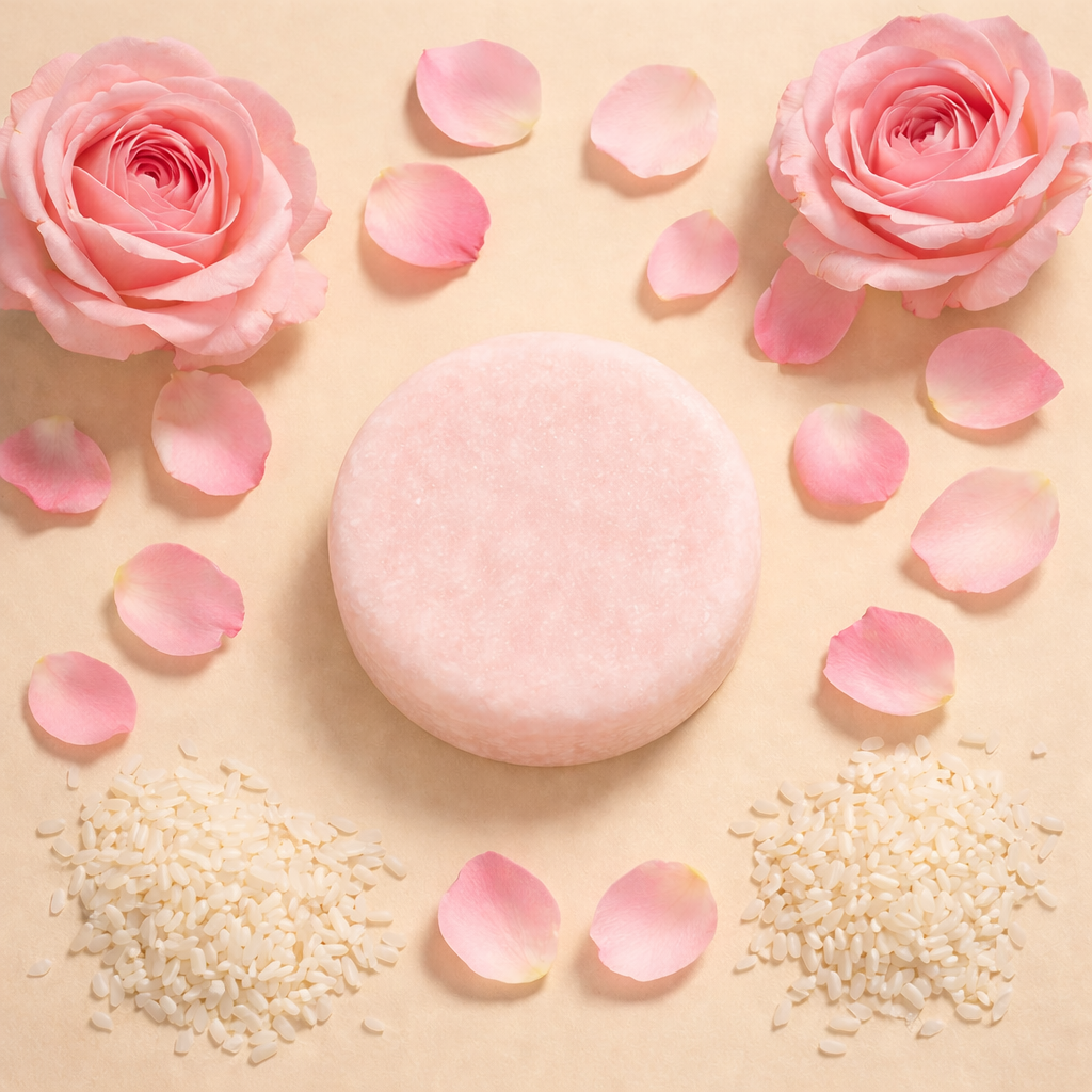 Shampoo de Pétalos y Arroz (Cabello Teñido/Delicado)