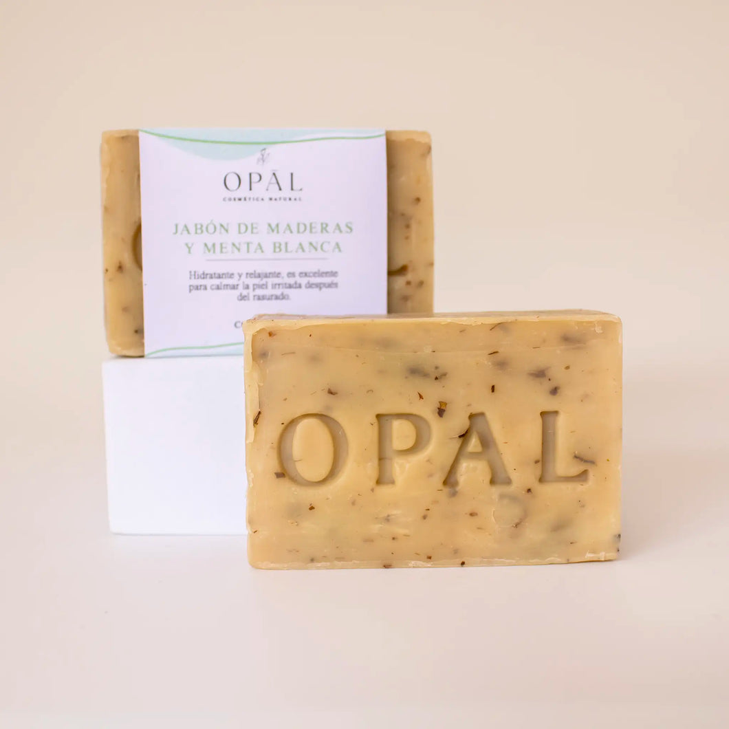 Jabón Artesanal de Maderas y Menta Blanca