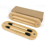 Hisopos (cotonetes) de bambú reutilizables Negro Accesorios