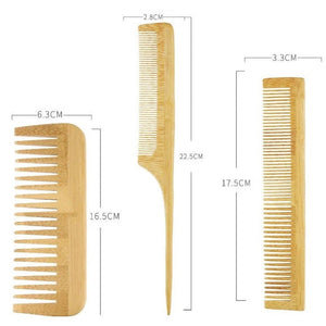 Kit de cepillos de Bambú para cabello Accesorios