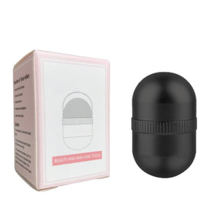 Rodillo de piedra volcánica (absorbe brillo facial) Negro