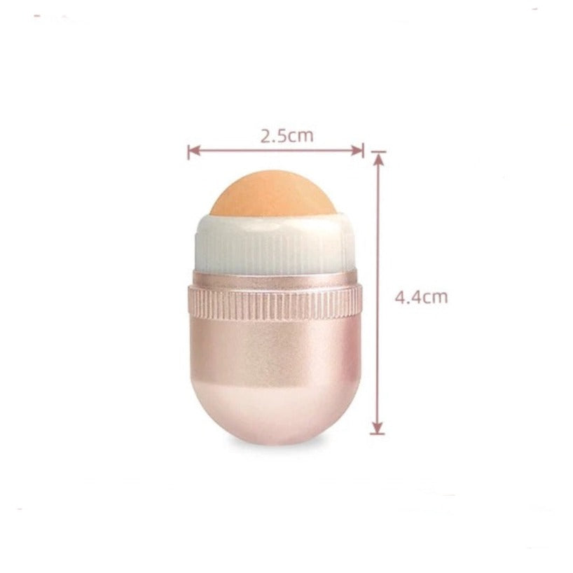 Rodillo de piedra volcánica (absorbe brillo facial) Rosa